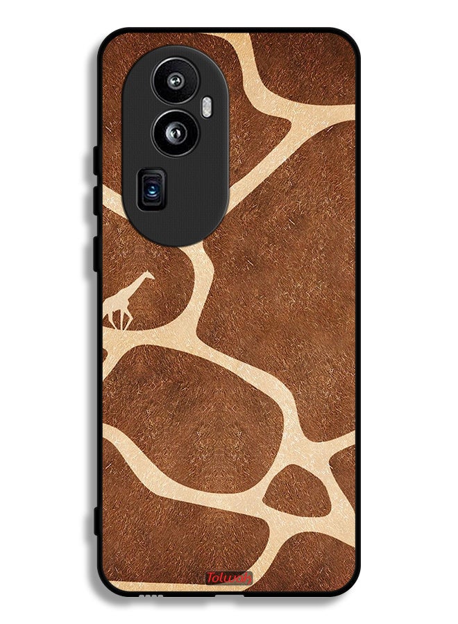 Tolwak Oppo Reno10 Pro (China) Protective Case Cover Giraffe Skin - Image 1