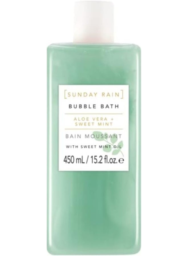 Sunday Rain Aloe Vera And Sweet Mint Bain Moussant With Sweet Mint Oil Bubble Bath (450ml) - Image 1
