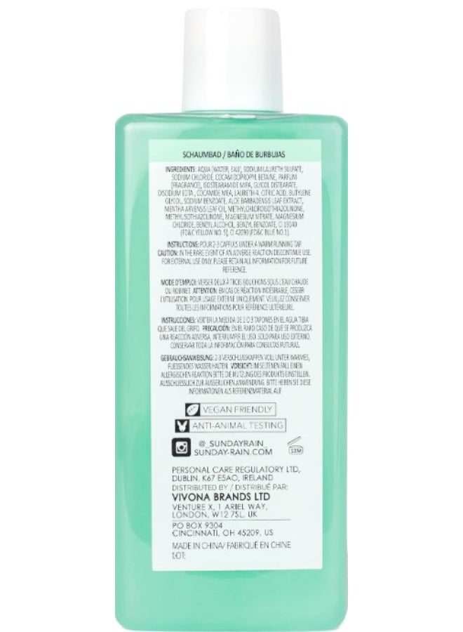 Sunday Rain Aloe Vera And Sweet Mint Bain Moussant With Sweet Mint Oil Bubble Bath (450ml) - Image 2