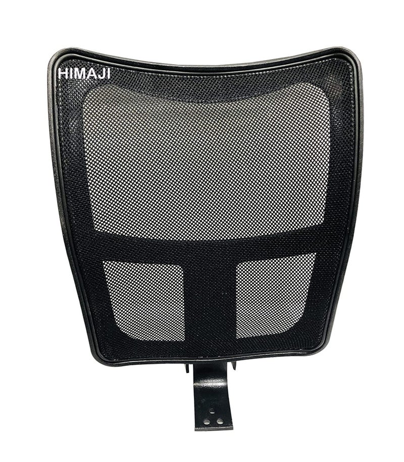 HIMAJI Polypropylene Back Office Visitor Revolving Moon Chair Spare Parts Accessories Net Back Nut Bolts Key Fit to Every Chair Black