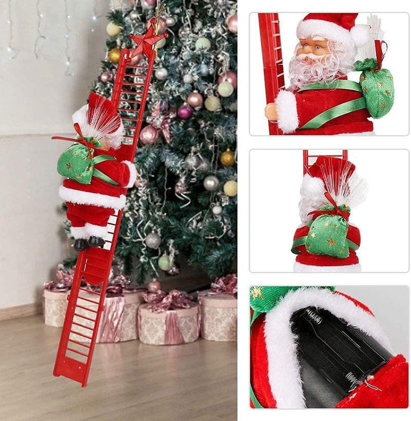 BuerKeo Santa Claus Musical Climbing Rope Ladder Toy with Christmas Music - Home Decoration for Parties - Image 5