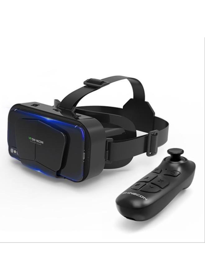 2021 VR Glasses Virtual Reality Display Device Compatible With Mobile Phone Size 4.7-7 Inches Movie Viewing Game-Color:Glasses + Bluetooth Handle B03  - Image 1