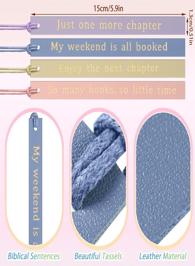 Skyygemm 10 Pcs Bookmarks for Book Lover Gifts for Women Pastel Leather Bookmarks for Women Book Lovers Coworker Teens Birthdays Gifts Book Lover Club Teacher Gifts - Image 2