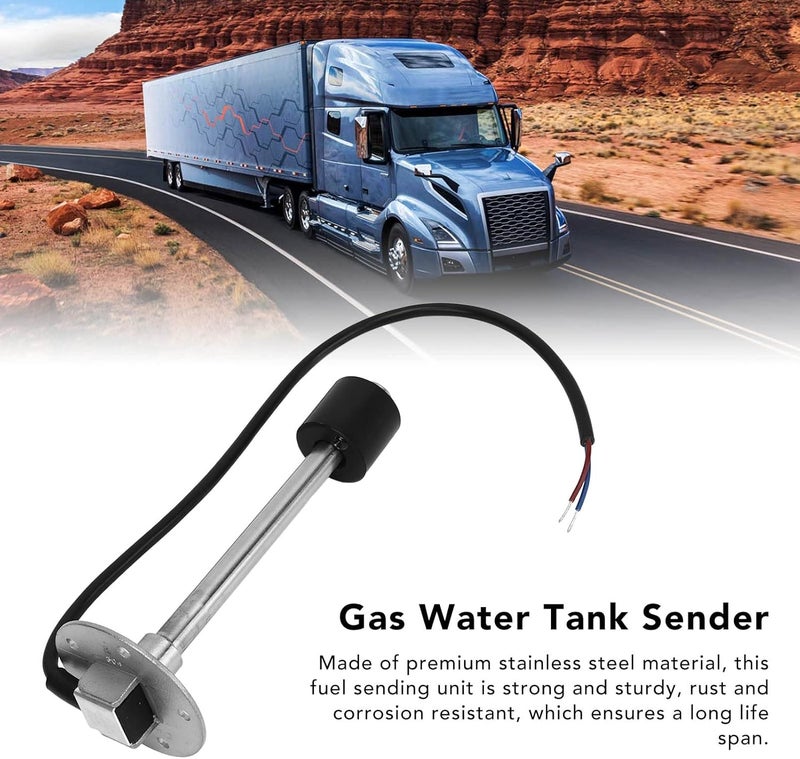 Fuel Sending Unit 7 Inch Standard, 0 to 190 Ohms 316 Stainless Steel Gas Water Tank Sender with Tube, Marine Fuel Gauge Sensor for Ships Cars Trucks and Buses, Oil Level Sending - Image 4