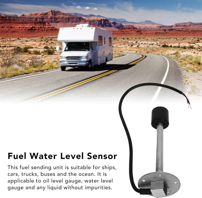 Fuel Sending Unit 7 Inch Standard, 0 to 190 Ohms 316 Stainless Steel Gas Water Tank Sender with Tube, Marine Fuel Gauge Sensor for Ships Cars Trucks and Buses, Oil Level Sending - Image 3