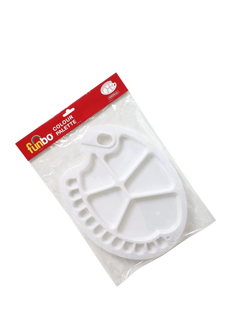 Funbo لوحة رسم بلاستيكية بيضاوية الشكل مقاس 34×25 سم - Image 3