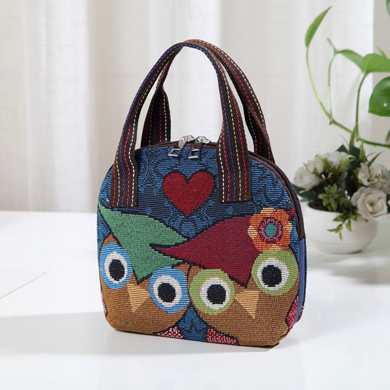 Handbag For Women, Ethnic Style Tote Bag, Suitable For Work, Grocery Shopping, Mommy Bag, Phone And Coin Purse, Small Cloth Bag, Shell Bag - Image 1