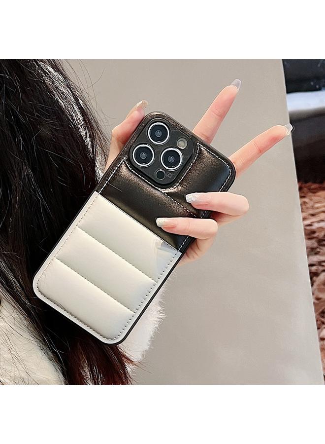 S-TOP Case For iPhone 13 Color Block Down Jacket Phone Case - Image 3