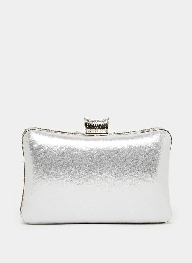 Styli  Textured Embellished Clutch with Chain Strap for Women | Best Price UAE