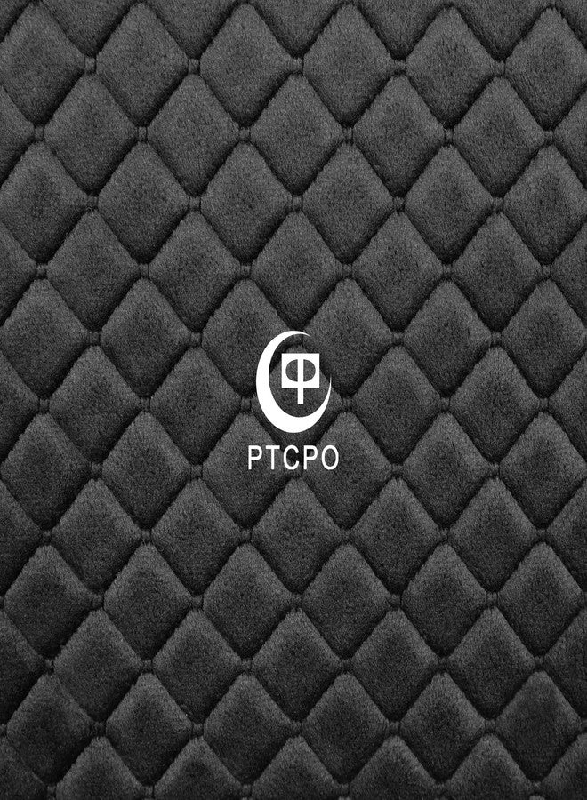 PTCPO Soft Car Steering Wheel Cover for Sedan, SUV, Warm Luxury Velvet, Odorless, Universal, Anti Slip, Summer Winter, Black, D Shape(Flat Bottom) - Image 4