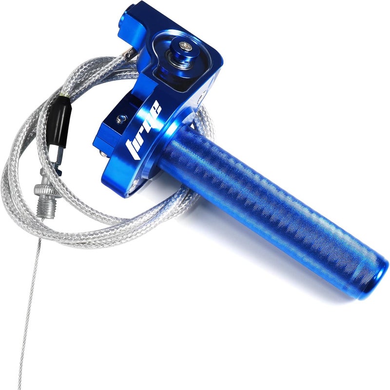 TIRGE Throttle Grip Motorcycle 22mm CNC Aluminum Quick Twister Throttle Cable for CRF50 CRF70 70 110 70CC 110CC IRBIS 125 250 Dirt Pit Bike Accessories (Blue) - Image 1