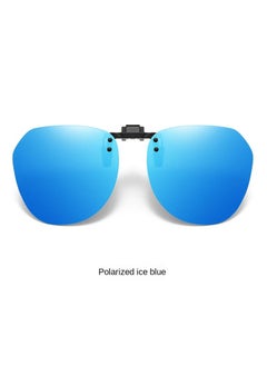 Y&D Sunglasses Clip Ultra-light Driving Special Anti-ultraviolet Sunglasses Polarized Clip Can Be Upturned Myopia Glasses-Polarized Ice Blue Film  - Image 1
