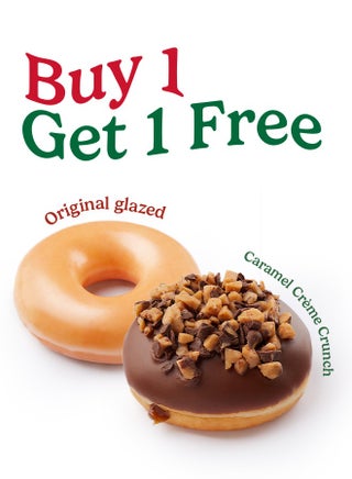 Caramel Crème Crunch Doughnut Buy 1 Get 1 Free