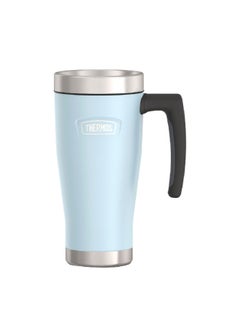 THERMOS Leak Proof Non-Slip Base Stainless Steel Mug Glacier Blue 16oz IS1002GC4  - Image 1