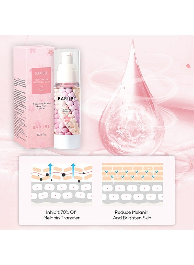 BARUBT Sakura Cherry Blossom Brightening Cream -Gluta Brightening Underarm Cream,  Brightening Booster Sakura Pearl Capsules,  Sakura Gluta Brightening Underarm Cream 45g - Image 5