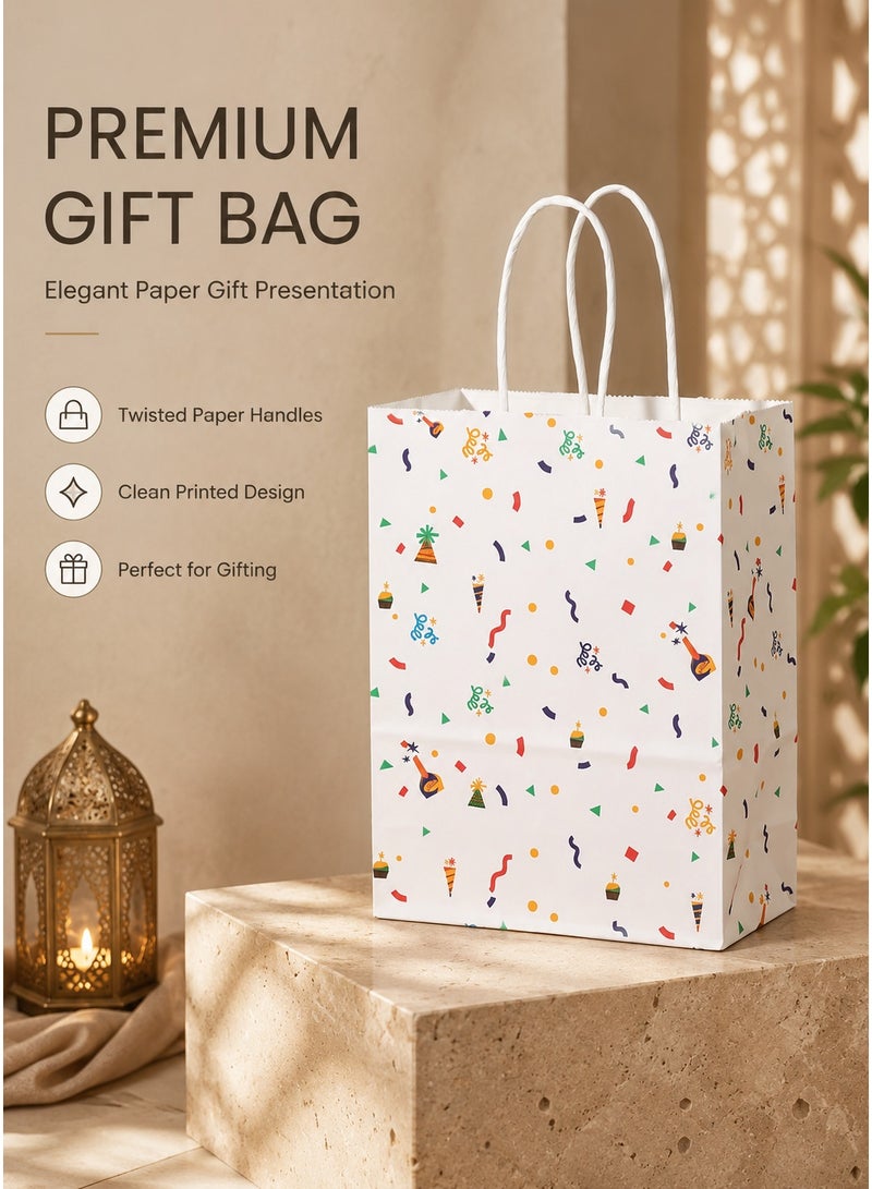 Paper Gift Bags with Handles, 12 Pieces, Reusable Gift Wrapping Bags for Birthday and Party Gifts - Image 5