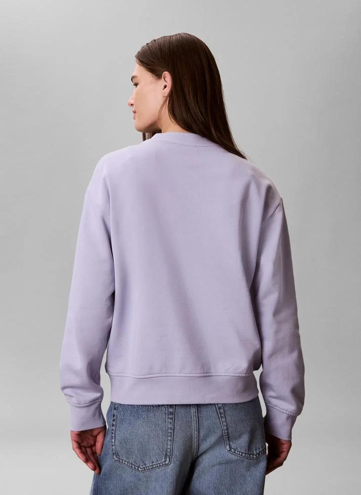 Calvin Klein Jeans Monologo French Terry Crew Neck Jumper