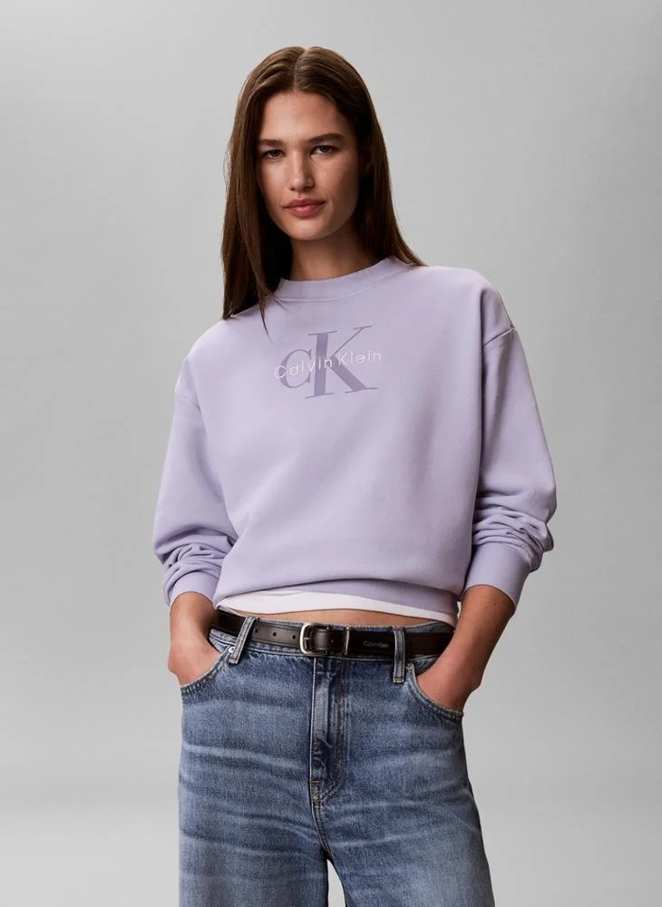 Monologo French Terry Crew Neck Jumper