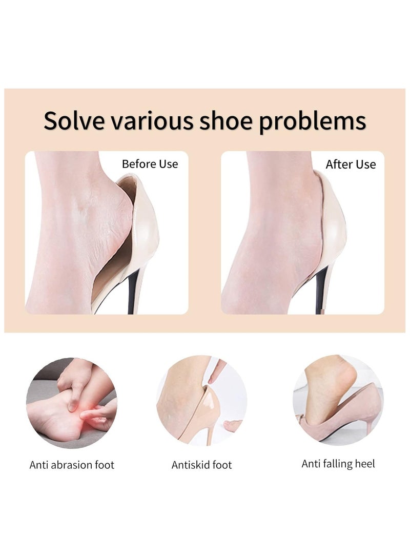 Generic Heel Cushion Pads,  6 Pairs Heel Cushion Pads Heel Shoe Grips Liner Self-Adhesive Shoe Insoles Foot Care Protector (Black and Skin Color) - Image 3