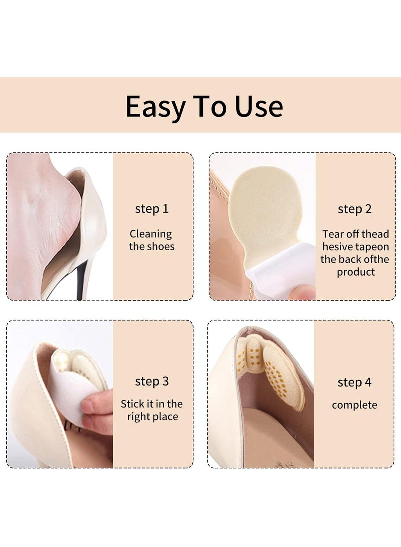 Generic Heel Cushion Pads,  6 Pairs Heel Cushion Pads Heel Shoe Grips Liner Self-Adhesive Shoe Insoles Foot Care Protector (Black and Skin Color) - Image 4