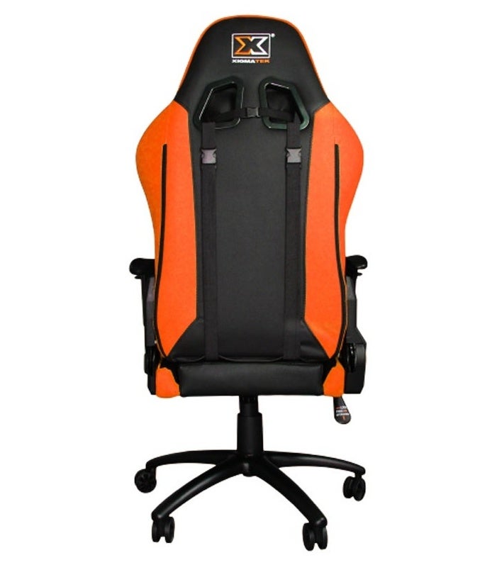 Xigmatek Hairpin Gaming Chair – Ergonomic Gaming Chair, 2D Adjustable Armrests, Butterfly Tilt Mechanism, Class 4 Gas Lift, Headrest & Lumbar Support Pillow, Black/Orange | EN46676 - Image 4