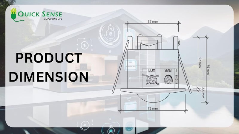 Quick sense Pir Motion Sensor with Light Sensor Energy Saving Detector Switch FallRecessed Ceiling Mounted Set Of 1 - Image 5