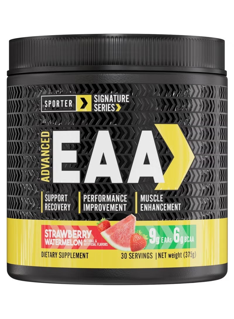 SPORTER Advanced EAA, Strawberry Watermelon Flavor, 375g – Essential Amino Acids Powder for Muscle Recovery & Workout Performance - Image 1