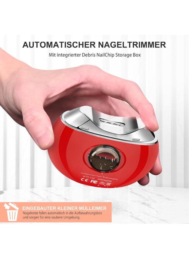 Automatic Electric Nail Clipper with 3-Speeds Levels and Nail Clip Storage, LCD Digital Display, USB Rechargeable Safety Electric Nail Trimmer Suitable for Babies,Children, Adults and Seniors - Image 2