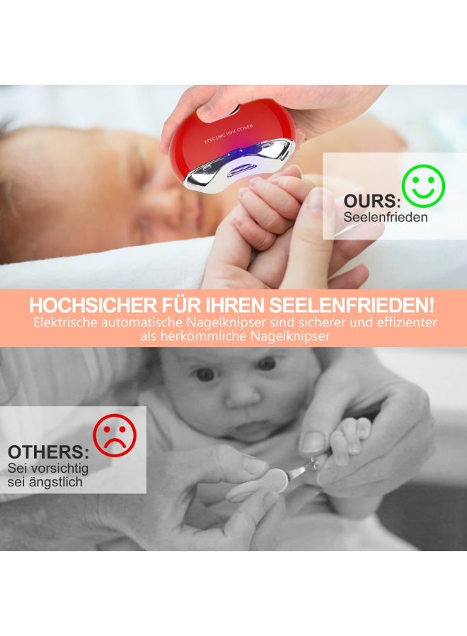 Automatic Electric Nail Clipper with 3-Speeds Levels and Nail Clip Storage, LCD Digital Display, USB Rechargeable Safety Electric Nail Trimmer Suitable for Babies,Children, Adults and Seniors - Image 3