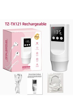 Angmei Fetal Heart Rate Detector，Portable Fetal heart rate monitor for pregnant women, charging integrated Doppler baby fetal heart rate monitor, fetal movement monitoring， Home Doppler Meter With LCD Display, For Monitoring Baby's Heartbeat At Home  - Image 2