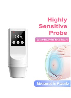 Angmei Fetal Heart Rate Detector，Portable Fetal heart rate monitor for pregnant women, charging integrated Doppler baby fetal heart rate monitor, fetal movement monitoring， Home Doppler Meter With LCD Display, For Monitoring Baby's Heartbeat At Home  - Image 5