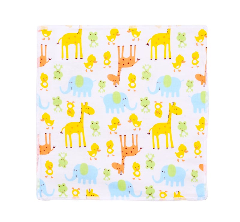 THE LITTLE LOOKERS Muslin 4 Layer | 12-Piece Soft Organic Cotton Muslin Newborn Face Towels/Washcloths in Cute Random Prints (Multi - Pack of 12) - Image 5