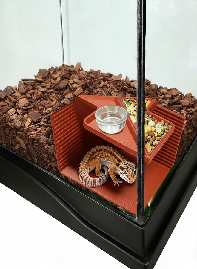 Hollima Cave Hide for Reptiles, Lizard Hideout with Safe Shelter, Snake Cave Hut for Themed Terrarium Ideal for Gecko Hamster Snake to Rest & Hide - Image 1