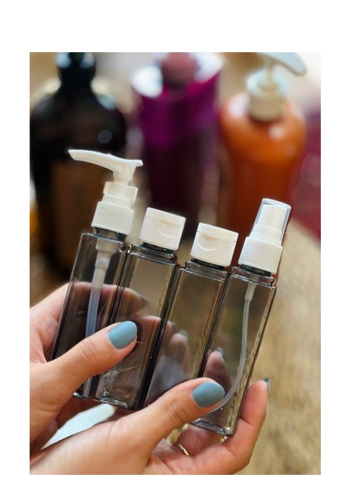 Travel Cosmetic Bottles Small Empty Refillable Containers Essential Kit Travel Accessories for Shampoo and Cosmetics - Image 1