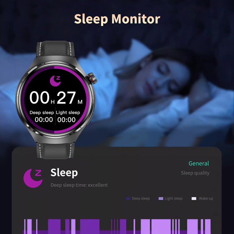 SACOSDING Smart watch GT4 for men with altitude Barometer, Amoled screen, heart rate blood pressure sleep monitor, sports watch for Huawei iOS and Andriod WATCH4 - Image 5