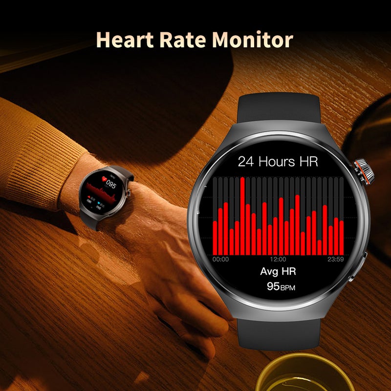 SACOSDING Smart watch GT4 for men with altitude Barometer, Amoled screen, heart rate blood pressure sleep monitor, sports watch for Huawei iOS and Andriod WATCH4 - Image 4