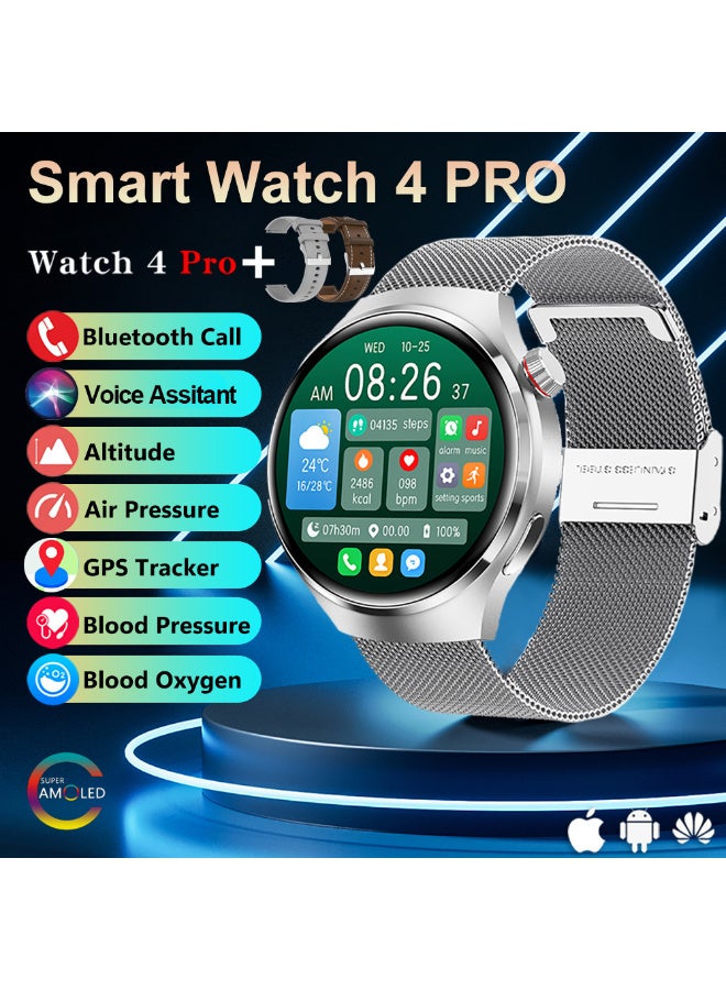 SACOSDING Smart watch GT4 for men with altitude Barometer, Amoled screen, heart rate blood pressure sleep monitor, sports watch for Huawei iOS and Andriod WATCH4 - Image 1