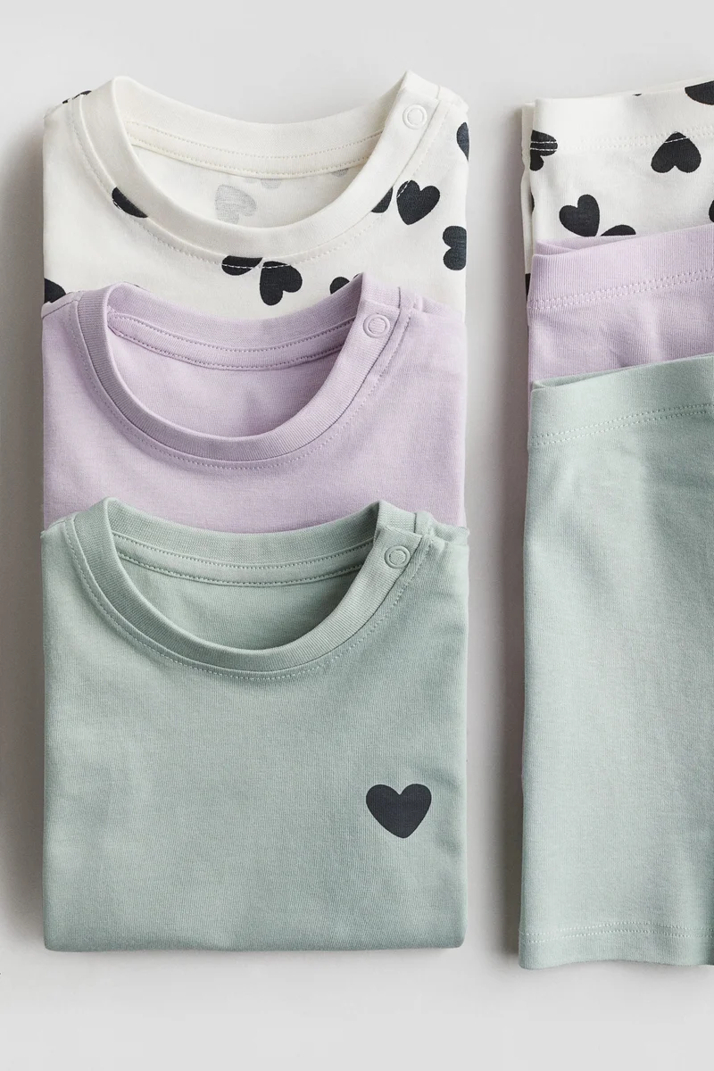 H&M 3-pack cotton pyjamas