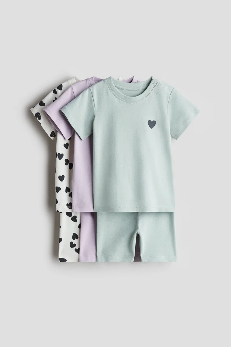 H&M 3-pack cotton pyjamas