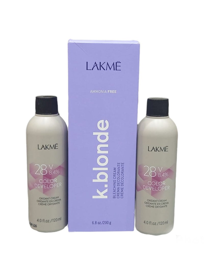 LAKME - COND Bleaching Cream 200 gm With Oxygen Cream 28 V 8.4% 120 ML - Image 1