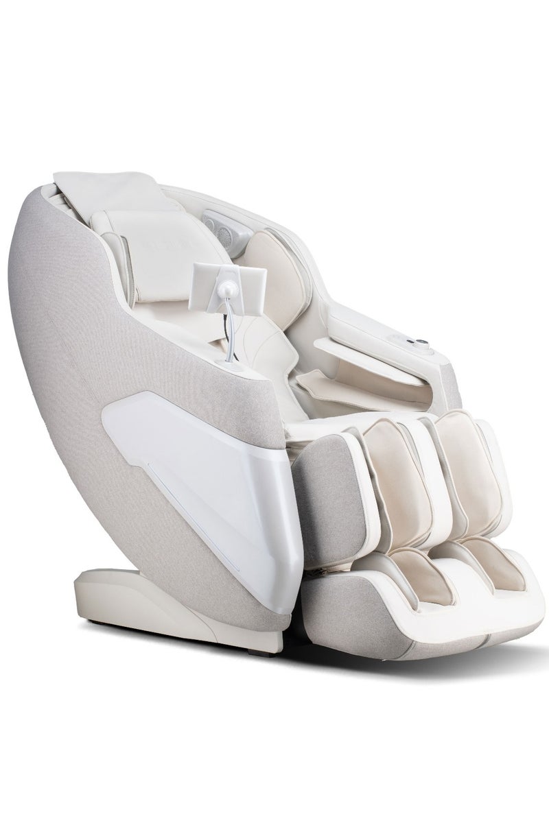 جيسي باك مان ExaltUs 4D فل باڈی مساج چیئر 12 آٹو پروگرامز، سمارٹ سینسرز، زیرو گریویٹی پوزیشن، سپر لانگ ٹریک، یوگا اسٹریچ، ہیٹ تھراپی، منفی آکسیجن آئنز کے ساتھ