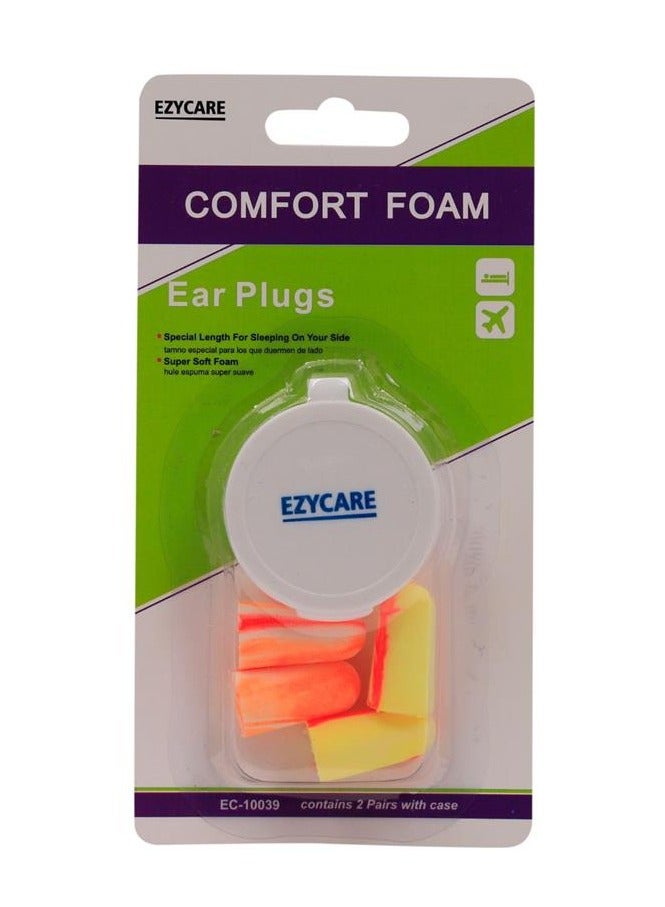 Ezycare Comfort Foam Ear Plugs Pairs 2's