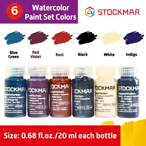 Stockmar Watercolor Paint Supplementary Set 6 Assorted Colors 20 ml Bottles NonToxic ArtistGrade Paints for School Art and Waldorf Education Made in Germany - Image 5