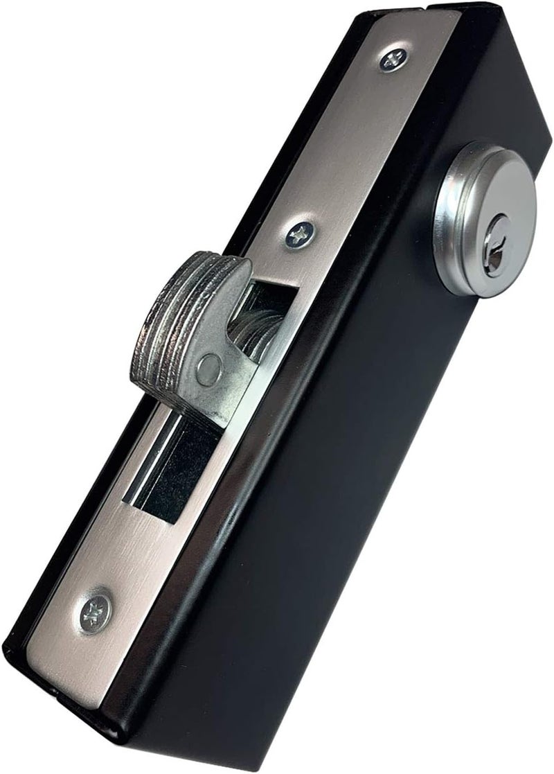 Oasis KIASET Hook Bolt Mortise Lock, Weldable Steel Hook Lock for Sliding Gate, Double Cylinder, 1-1/8" Backset - Image 1