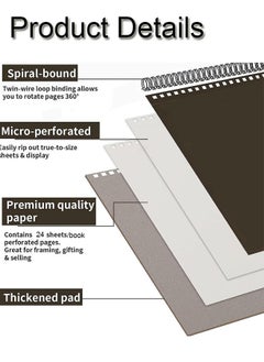 GBQ 2PCS A4(21*29.7cm)Sketchbook 24 Sheets/Book A Total Of 48 Sheets Sketchbooks Spiral-Bound Hardcover Art Books  - Image 3