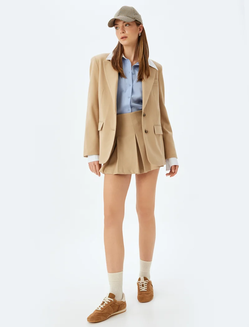 كوتون Pleated Shorts