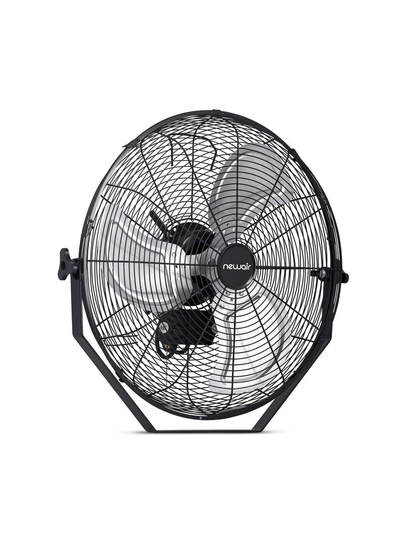 NewAir NewAir 20 High Velocity Wall Mount Fan Heavy Duty Waterproof Outdoor Fan Adjustable Tilt and 3 Speeds up to 4650 CFM Pull Chain Switch  Wall Fan or Garage Fan for Indoor Patio Gym or Porch 
