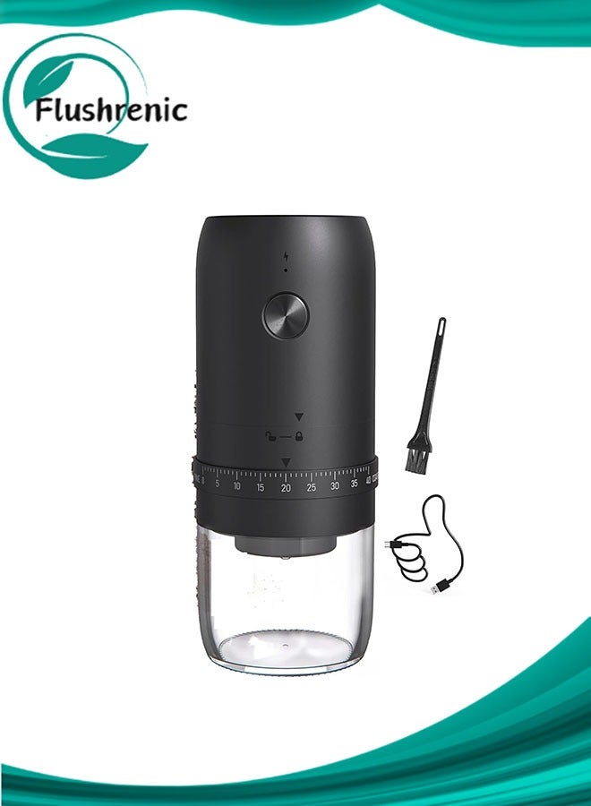 Flushrenic Portable Coffee Grinder  with  Adjustable Settings 35g, One key to open and close, It takes up little space, is easy to clean , Equipped with a cleaning brush, Type-c universal interfaceC harge for 3 hours, long battery life - Image 1