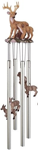 StealStreet StealStreet SSG41636 Wind Chime Round Top Deer with Fawn Baby Garden Decoration Windchime 