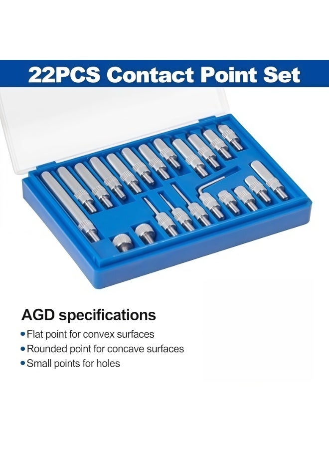 Dial Indicator Gauge with Magnetic Base, 22PCS Precision Indicator Set, 0.01mm Fine Adjustment Measuring Tool for Lathe, 3D Printer, Woodworking & Industrial Inspection - Image 2